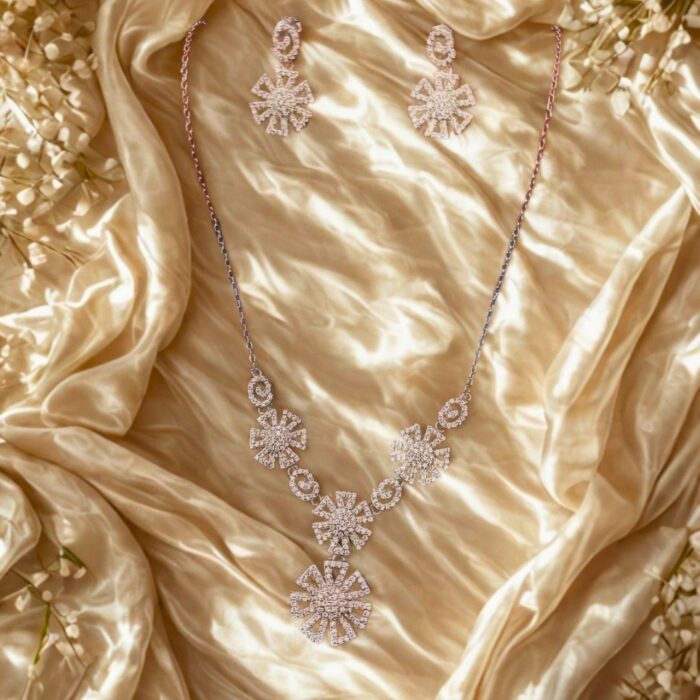 Noor 92.5 Silver Pendant & Earrings Set