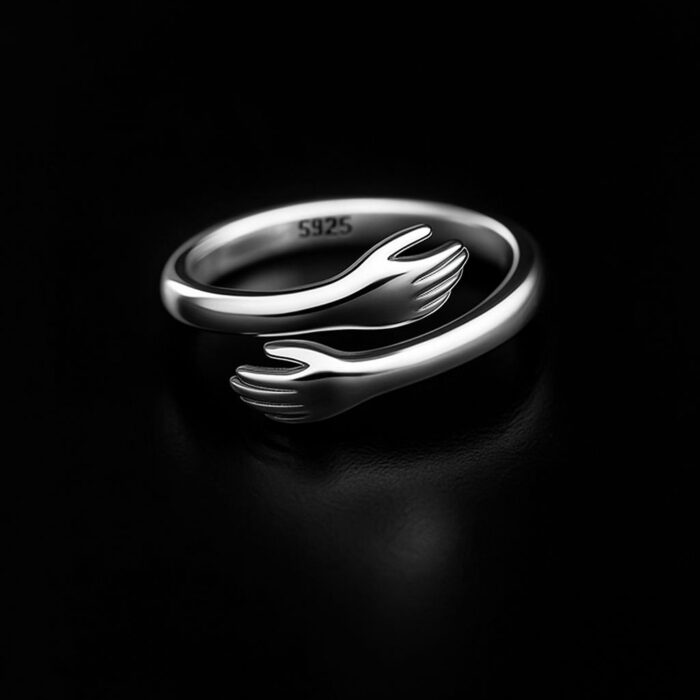 Forever Hug – 92.5 Sterling Silver Adjustable Hug Ring